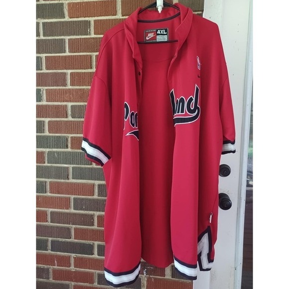 Nike NBA Cleveland Cavaliers Button Up Shirt 4XL Mens Red jersey - Picture 1 of 4